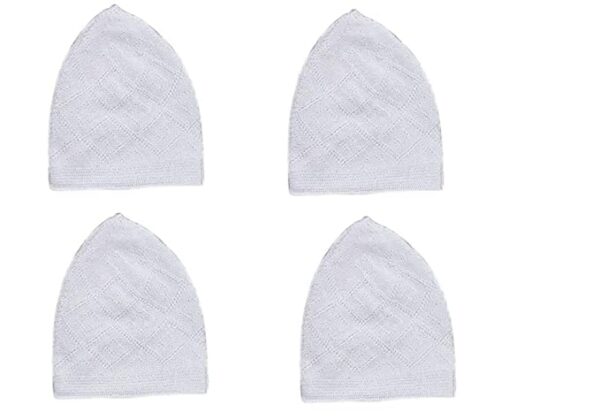 Muslims Bazaar Men's Cotton Prayer Cap Namaz Topi/Prayer Cap (Color - White) Free Size (Pack of 4)